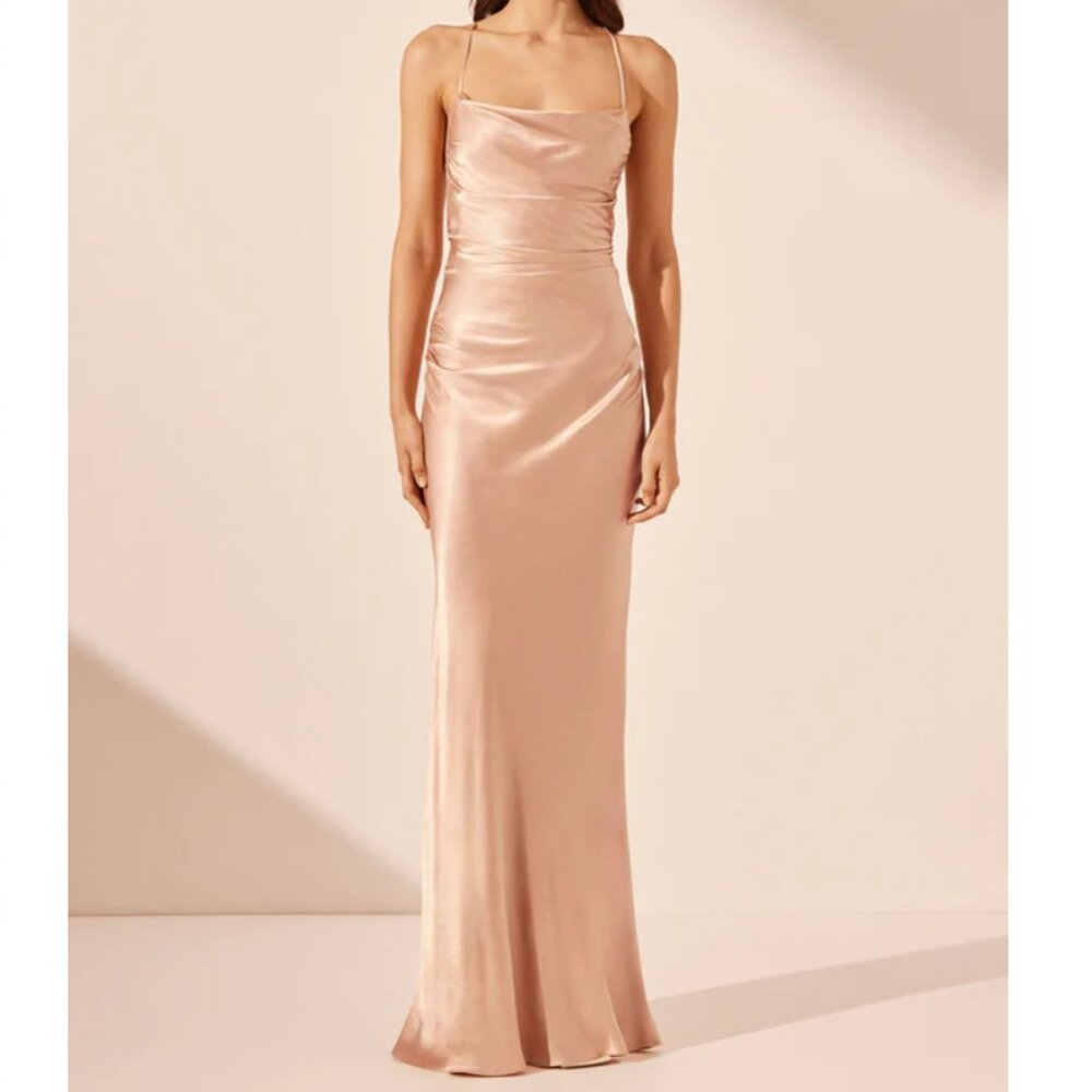 NWT Shona Joy La Lune Lace Back Maxi Dress